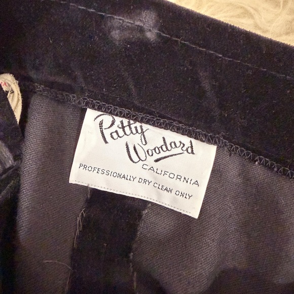 Vintage Black Velvet Mini Skirt - Picture 2 of 4